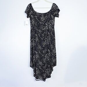 A-Line Hawaii - Black & White Printed Dress